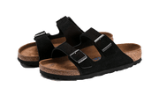 Arizona Suede Leather Soft Footbed Black