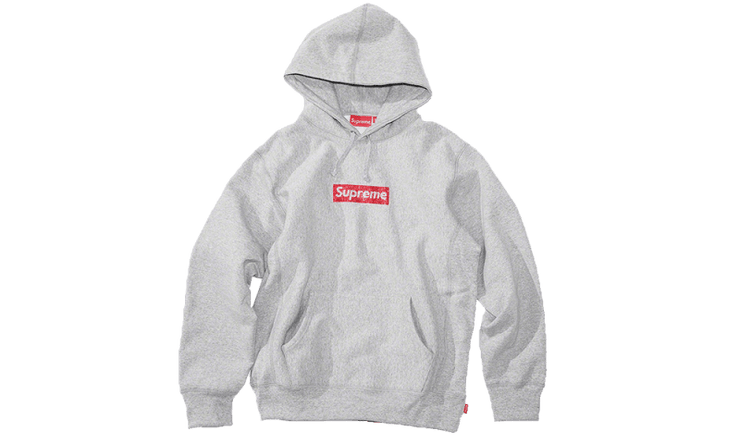 Swarovski Box Logo Hooded Sweatshirt Grey